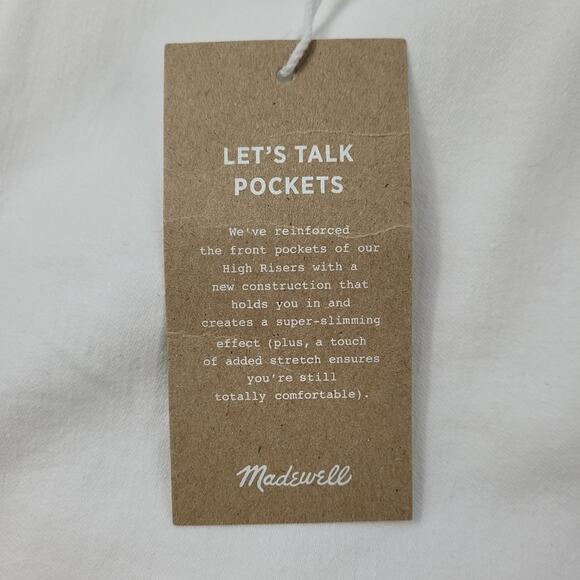 NWT Madewell 10" Hi-Rise Skinny Jeans White Button Fly Frayed Step Hem size 24 - Picture 10 of 16